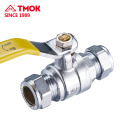 china manufacturer ball valve gas valve bright nickel-plated with double articulated